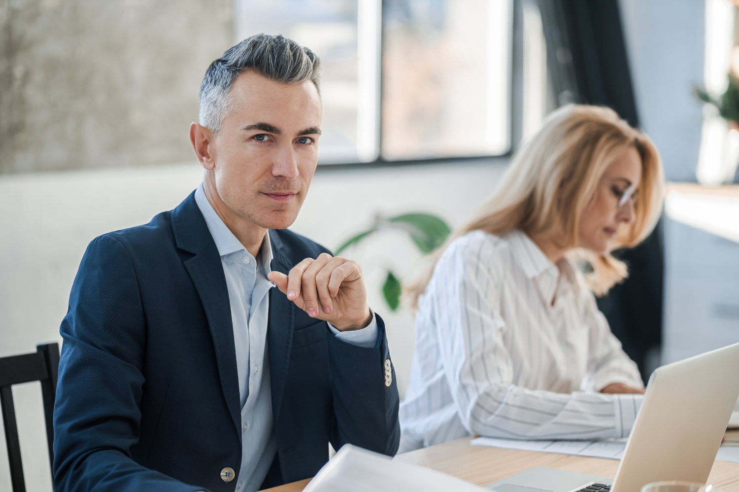 Two colleagues working